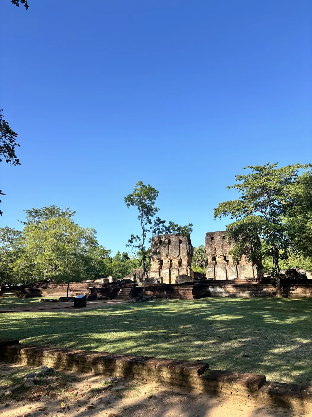 Remaining brick walls of King Parakramabahu I Royal Palace at Polonnaruwa